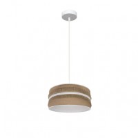 Distribuidor - Lâmpadas Diversas | Colgantes Moderno | COLGANTE NATALIA 1XE27 BLANCO/SACO-BLANCO REGX30X30 CM Ref: 188593001